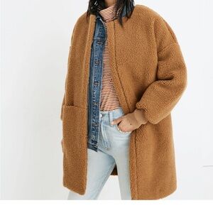 Madewell Bonded Sherpa Cocoon Coat